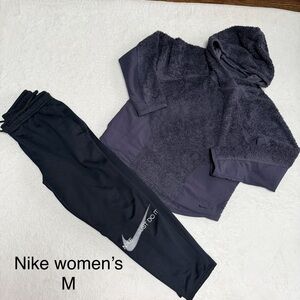 Nike Hoodie Sherpa Therma Fleece Pullover & Therma-FIT All Time Training Pants M